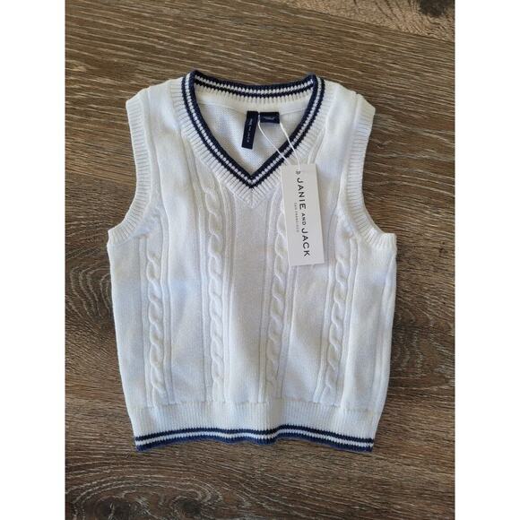 Janie and Jack Baby Boy Sweater Vest NEW size 12-18 Months‎ Spring #8 - Picture 1 of 3